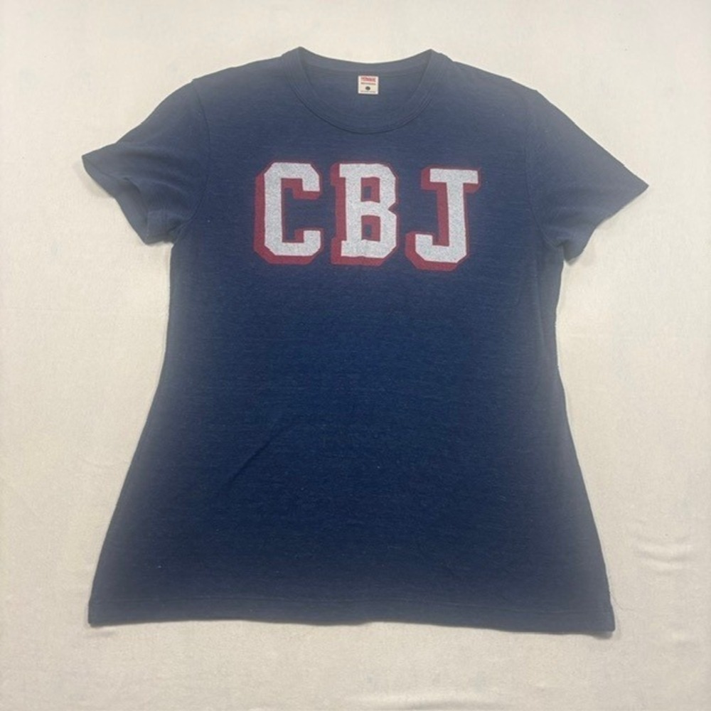 Homage Columbus Blue Jackets CBJ T-Shirt Womens Large Navy Blue NHL Hockey Tee